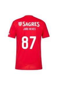 Fotbalové Dres Benfica Joao Neves #87 Domácí Oblečení 2024-25 Krátký Rukáv